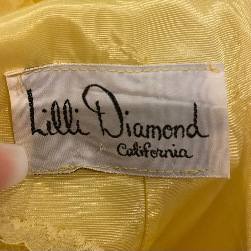 Vintage Yellow Lace Lilli Diamond Dress & Coat Set - Picture 8 of 10